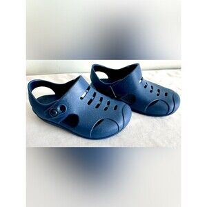 Okabashi Toddler Sandals Size 7 Navy Blue Comfort Clogs Slip-On Water Shoes USA